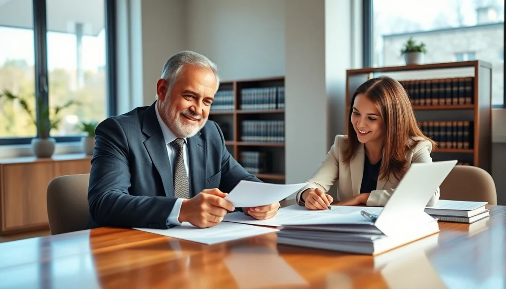 Consultation at https://www.norcrosslawfirm.com with a professional estate planning lawyer in a modern office.