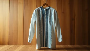 Showcase Emirati thobes with intricate embroidery and premium craftsmanship on display.