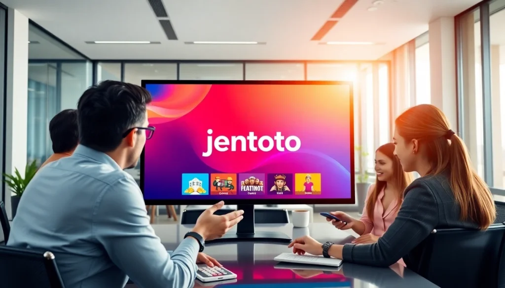 Mempresentasikan platform jentoto dengan desain web modern yang menarik minat pengguna.
