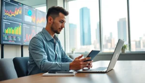 Analyze data effectively at https://whocanonline.com showcasing a dedicated professional in a modern office.