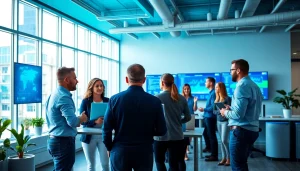 HERO Managed Services team collaborating on innovative IT solutions in a modern office.