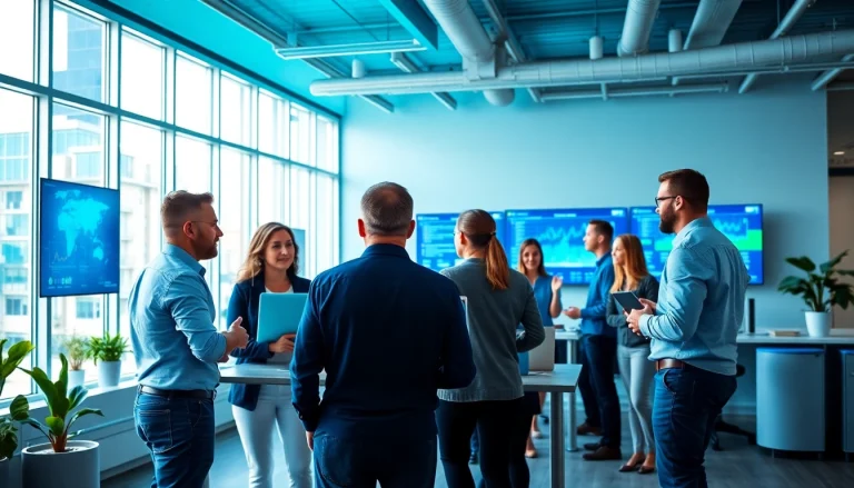 HERO Managed Services team collaborating on innovative IT solutions in a modern office.