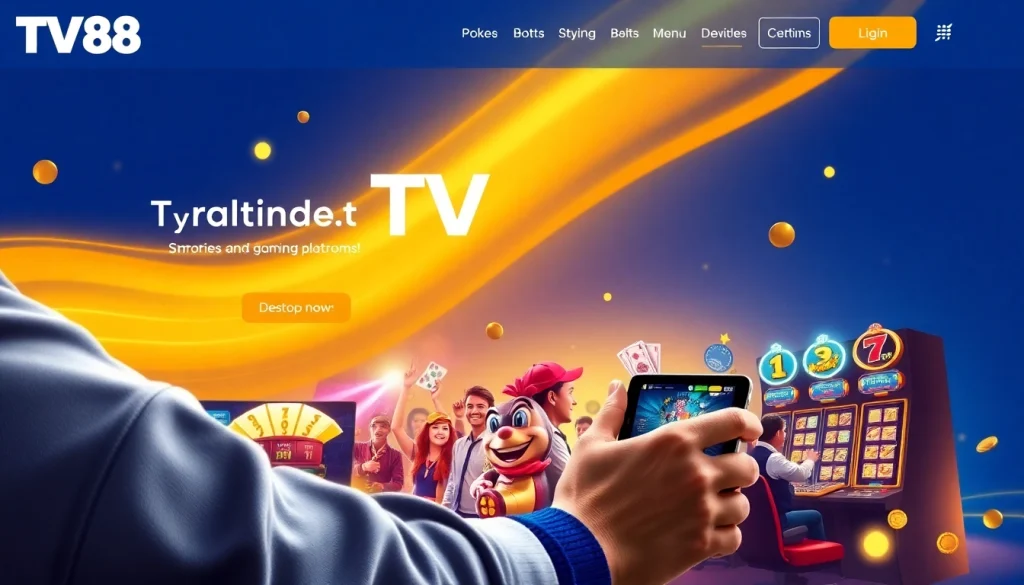 TV88 homepage showcasing a vibrant online gaming experience with engaging games and user interaction.