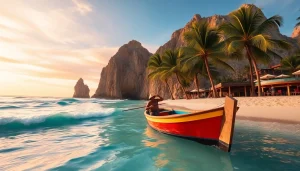Cabo San Lucas travel with vibrant beaches and a local fisherman preparing his boat.