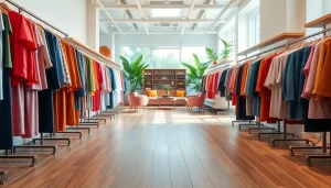 Curated selection of clothing store styles in an inviting setting.