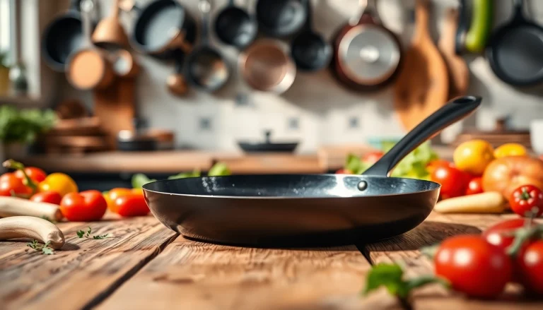 Cook delicious meals with a nonstick fry pan NZ showcasing vibrant food ingredients.