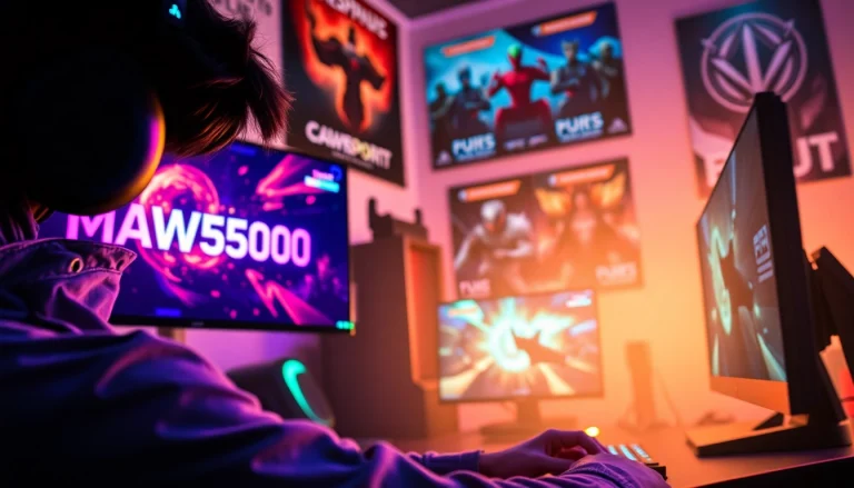 Main player mastering mawar500 game in an exciting gaming setup with vibrant lighting.