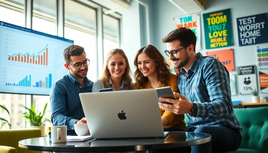 Boost your presence with the facebook smm panel while strategizing in a modern office environment.