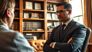 Consultation at https://www.fritschlawfirm.com showcasing an attorney assisting a client.