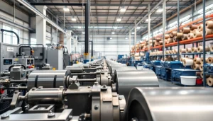 Showcase of Alnico magnets manufacturer in china with advanced machinery in a bright, industrial setting.