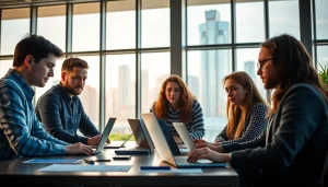 Enhance your productivity at https://fhpts.com with a collaborative team in a modern workspace.