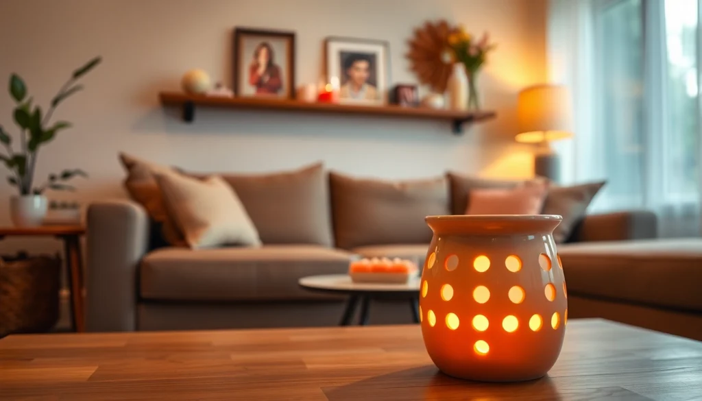 Engage with the charm of https://www.scentswarmers.com showcasing elegant wax warmers in a cozy setup.