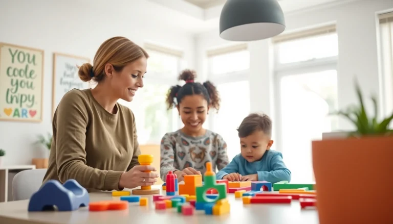 Supportive therapist engaging in ABA activities with a child at https://www.kiddsaba.com, fostering learning and comfort.