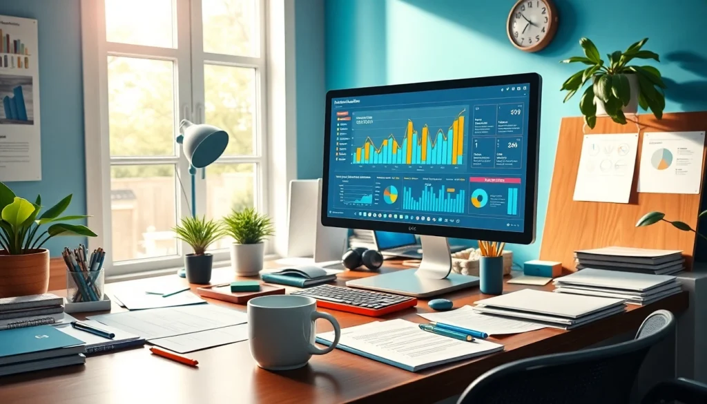 Engaging professional workspace at https://solarxmedia.com showcasing analytics and marketing tools.