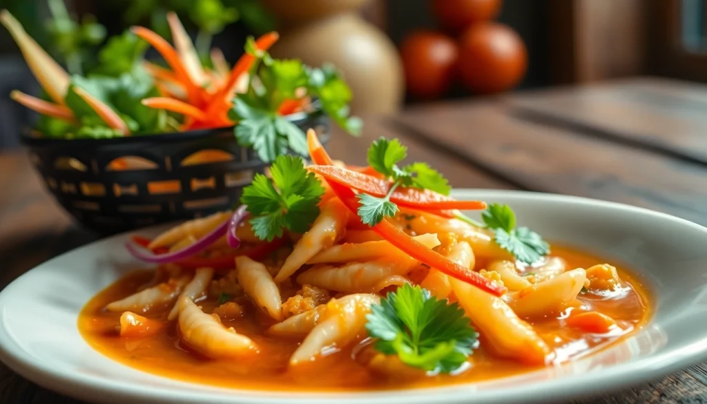 Suletoto dengan tampilan menawan di piring penuh sayuran segar.