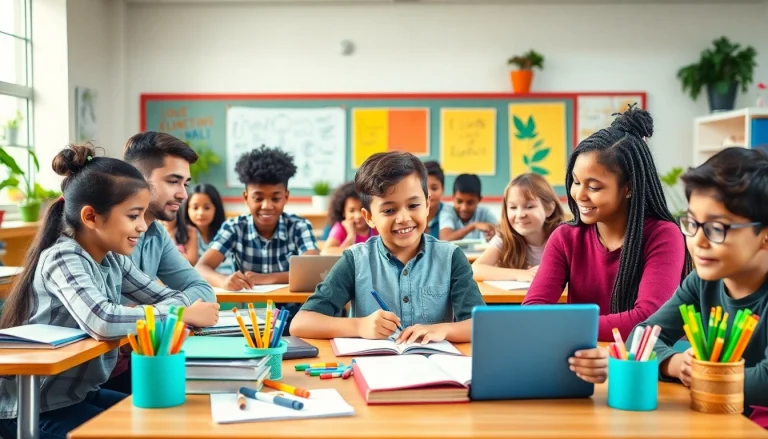 Engaged students collaborating in a vibrant classroom environment focused on Education.