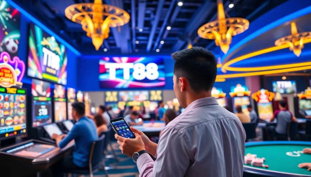 Exciting gaming experience on TT88 platform with players enjoying slots and sports betting.