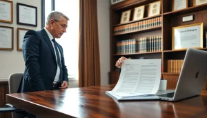 Discussing legal strategies at https://www.fritschlawfirm.com with a focused attorney and client.