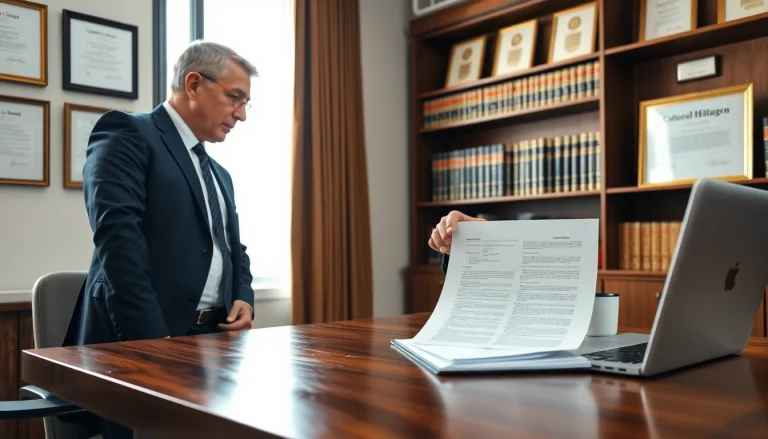 Discussing legal strategies at https://www.fritschlawfirm.com with a focused attorney and client.