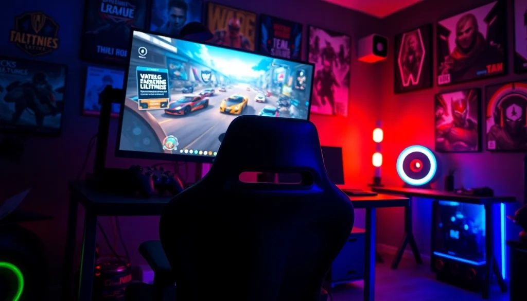 Immerse in the excitement of esports gaming at https://gamelevate.com, showcasing a vibrant gaming setup.