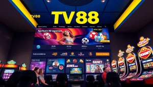 TV88: A modern and inviting online gaming interface showcasing diverse games and user-friendly design.