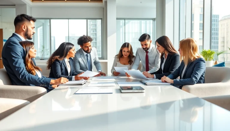 Highlighting teamwork at https://www.turnpikelaw.com with legal professionals collaborating in a bright office.