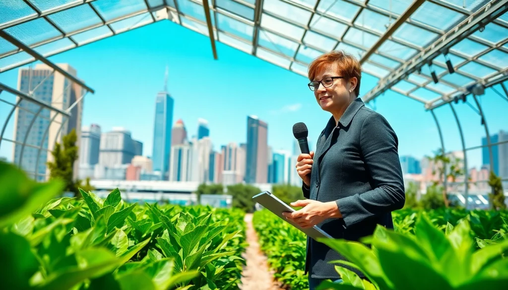 Journalist at https://www.unsustainablemagazine.com reporting on sustainability in an urban greenhouse.