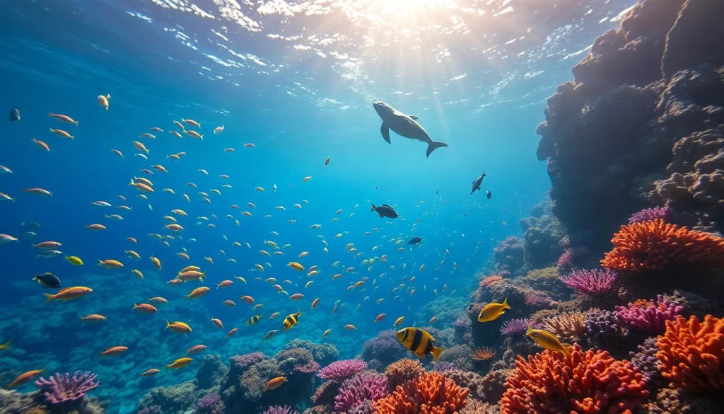 Swim with vibrant marines at https://egypt-snorkeling.com showcasing underwater coral reefs.