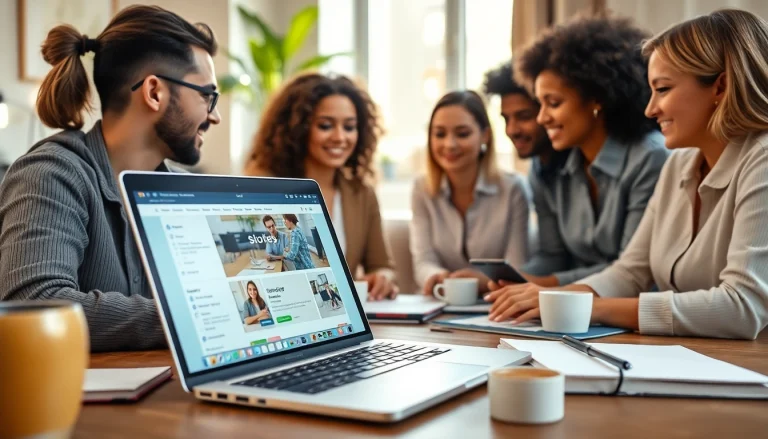 Engaging professionals preparing to carry out a free job post in a collaborative office.