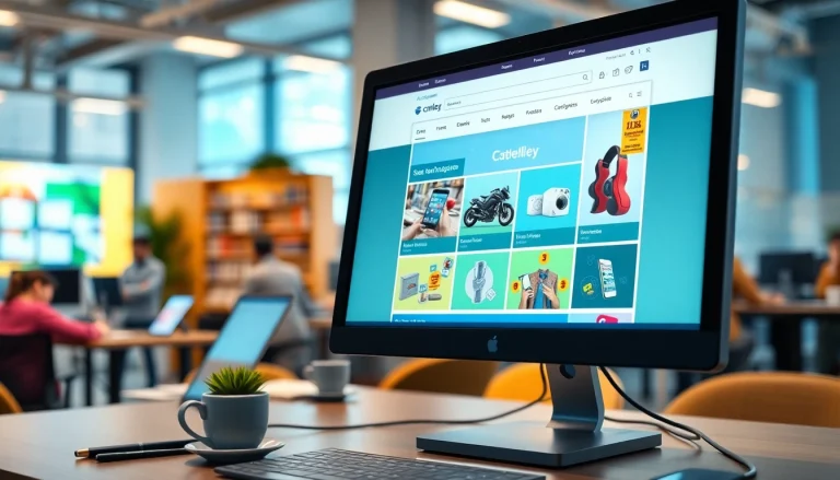 Engaging digital marketplace at https://c168me.com/ displaying various colorful products in a professional setting.