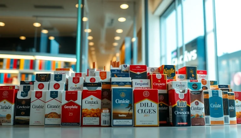 Shop the authentic products at https://bureenok.com showcasing a variety of premium cigarette packs.