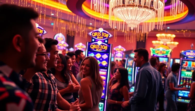 Menangkan hadiah dengan QRIS108 Slot yang menyala dan pemain yang terlibat.