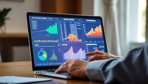 Analisi mercato immobiliare: professionista esamina grafici e dati di rendimento sugli investimenti.