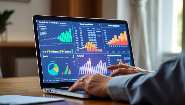 Analisi mercato immobiliare: professionista esamina grafici e dati di rendimento sugli investimenti.