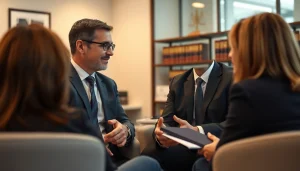 Empathetic consultation at https://www.arcalaw.com, showcasing a Marietta criminal defense lawyer assisting clients.