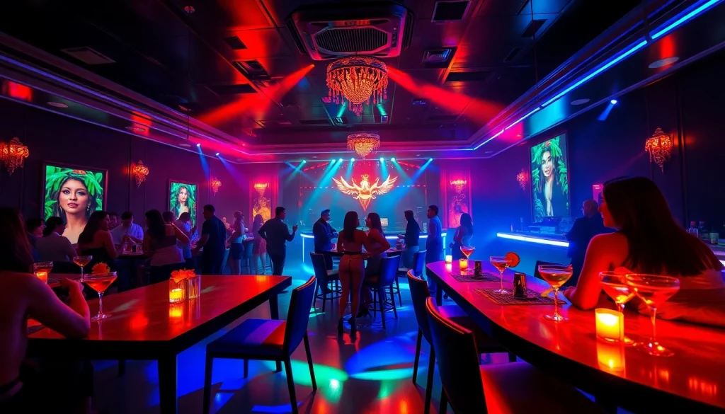 Vibrant nightlife at Club sxm, showcasing stunning performers and handcrafted cocktails in an immersive atmosphere.