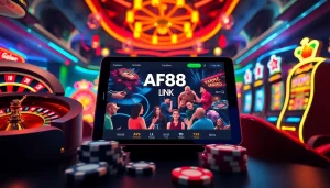 Engaging players at AF88 LINK in an exciting online casino atmosphere filled with vibrant games.
