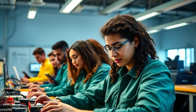 Students thrive in a vibrant trade schools in southern California classroom focused on hands-on training.