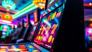 Menangkan hadiah menarik dengan slot bet kecil di mesin slot digital berwarna cerah.