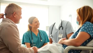 Healthcare professional assisting patients, highlighting https://tweestedenziekenhuis.nl commitment to compassionate care.