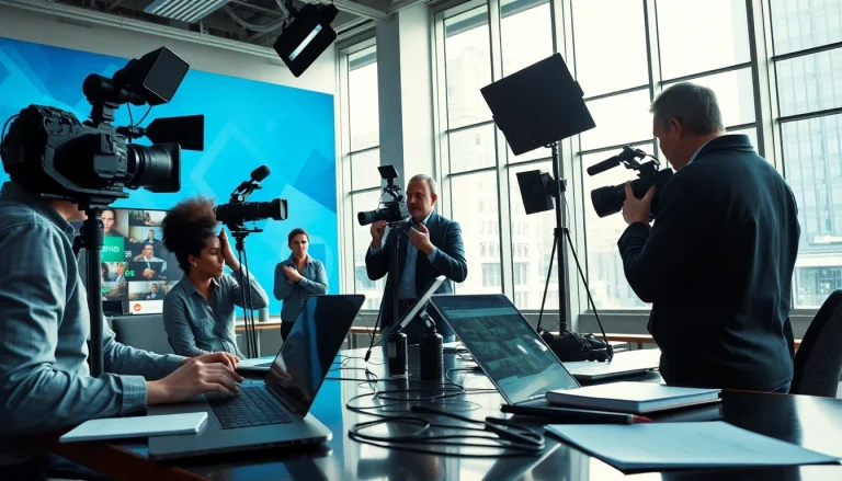 Engaging news coverage at https://spectacle.com.ua showcasing journalists in a bustling newsroom.