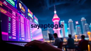 Menampilkan antarmuka permainan daring sayaptogel dengan elemen kasino digital yang menarik.