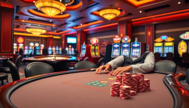 Experience the excitement of gambling at VN88 with a vibrant scene of poker and roulette.