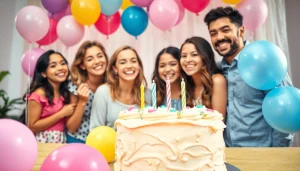 Celebrate birthday wishes for sister with a vibrant birthday party scene featuring joyful moments.