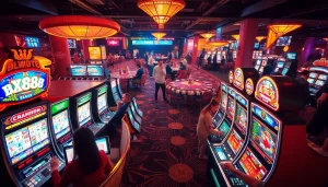 Exciting online gaming scene highlighting XX88.XYZ with diverse players enjoying casino and sports betting experiences.