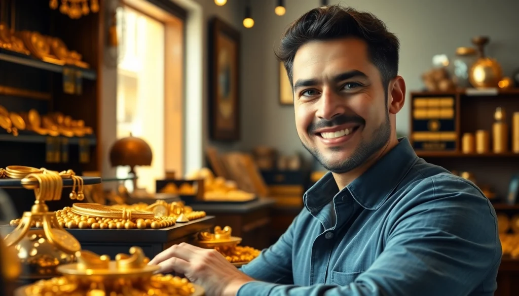 Professional gold buying service, featuring Goldankauf in der Nähe for your jewelry and coins.