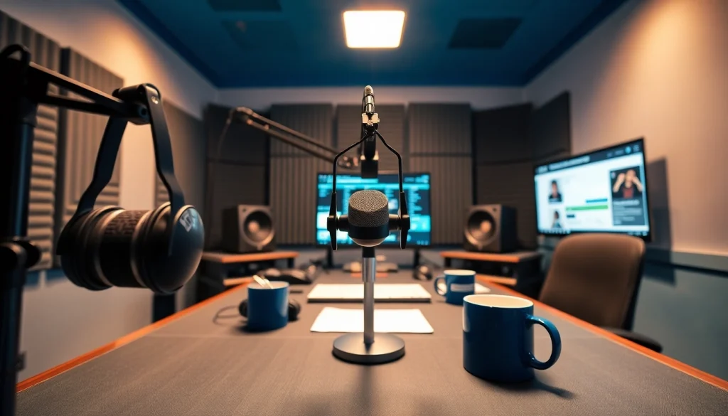 Broadcasting live from a professional studio at hometownstation.com, highlighting a vibrant radio atmosphere.