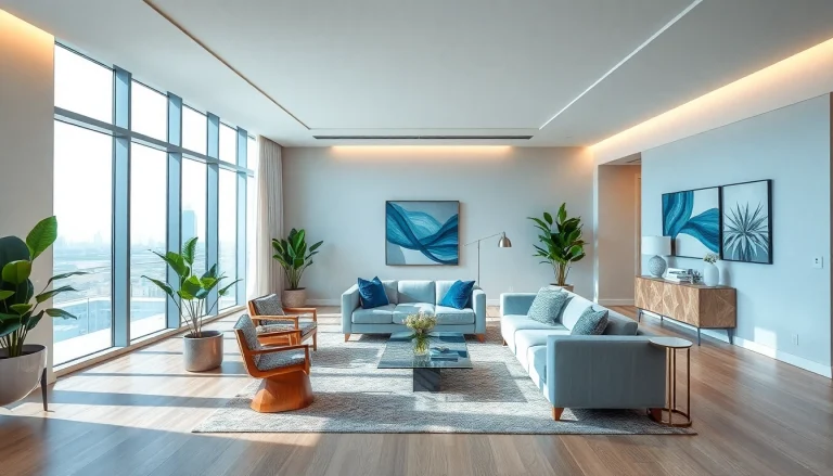 Showcase of interior design dubai featuring luxurious apartment decor and elegant furnishings.