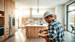 Revitalizing a home renovation project with modern kitchen elements and skilled craftsmanship.