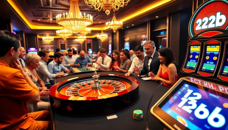 Experience the excitement of online gambling at 123b with vibrant casino visuals and betting action.
